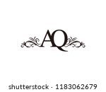 vintage initial letter logo aq... | Shutterstock .eps vector #1183062679