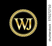 initials w and j logo luxurious ... | Shutterstock .eps vector #570272710