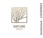 tree logo template  wooden... | Shutterstock .eps vector #1432009823