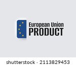 european union flag button....