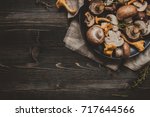 Fresh Mixed Forest Mushrooms On ...