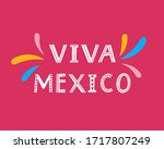 viva mexico text. lettering... | Shutterstock .eps vector #1717807249