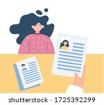 business meeting interview.... | Shutterstock .eps vector #1725392299