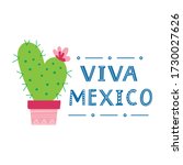 cartoon cactus and lettering... | Shutterstock .eps vector #1730027626