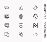 e commerce line icon set | Shutterstock .eps vector #717068500