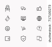 e commerce line icon set | Shutterstock .eps vector #717100273