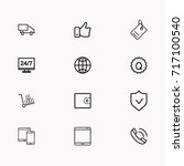 e commerce line icon set | Shutterstock .eps vector #717100540