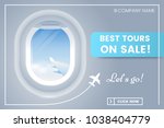 travel offer banner concept... | Shutterstock .eps vector #1038404779