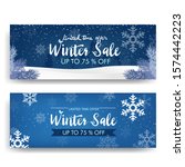 winter sale with ice and... | Shutterstock .eps vector #1574442223