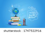 back to school background and... | Shutterstock .eps vector #1747522916