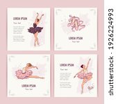 ballet greeting card set.... | Shutterstock .eps vector #1926224993