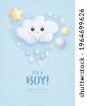 baby shower invitation with... | Shutterstock .eps vector #1964699626