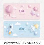 set of baby shower invitation... | Shutterstock .eps vector #1973315729