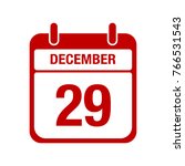 29 December Calendar Red Icon