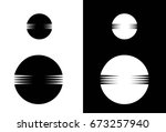 round geometric logo circle icon | Shutterstock .eps vector #673257940