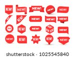 set of new sticker. badges with ... | Shutterstock .eps vector #1025545840