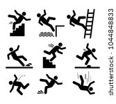 set of caution symbols with... | Shutterstock .eps vector #1044848833
