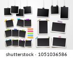 set of blank photo frame... | Shutterstock .eps vector #1051036586