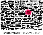 giant set of black brush... | Shutterstock .eps vector #1190918410