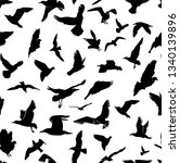 seamless flying birds... | Shutterstock .eps vector #1340139896