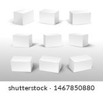 set of white box mockup. 9... | Shutterstock .eps vector #1467850880