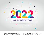 2022 new year numbers with... | Shutterstock .eps vector #1952512720
