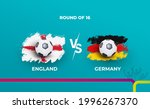 round of 16 of the football... | Shutterstock .eps vector #1996267370