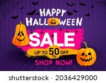 halloween sale concept banners. ... | Shutterstock .eps vector #2036429000