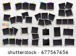 big set of square vector photo... | Shutterstock .eps vector #677567656