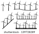 Set Of Windmills Illustrated On ...