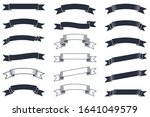 set of blank vintage ribbon... | Shutterstock .eps vector #1641049579