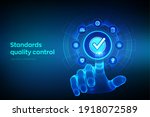 iso standards quality control... | Shutterstock .eps vector #1918072589