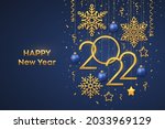 happy new 2022 year. hanging... | Shutterstock .eps vector #2033969129