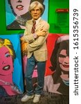 Small photo of NEW YORK CITY, USA – JULE 13, 2013: Andy Warhol wax figure at Madame Tussauds wax museum in Times Square in New York.
