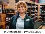 Woman Working In A Wine Store....