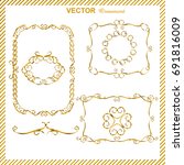 classical gold frame of... | Shutterstock .eps vector #691816009