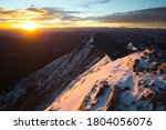 Sunrise light on the Bridger Mountains
