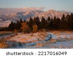 Winter sunrise in Bozeman Montana