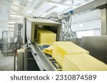 Close up of conveyor line with...