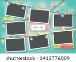 template for photo collage... | Shutterstock .eps vector #1413776009