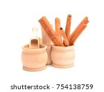 cinnamon sticks and powder... | Shutterstock . vector #754138759