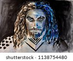 watercolor man portrait | Shutterstock . vector #1138754480