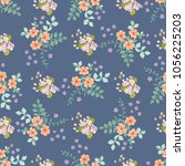 seamless pattern in small... | Shutterstock . vector #1056225203