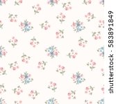 seamless delicate pattern of... | Shutterstock . vector #583891849