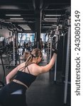 Small photo of Gym.Fitness woman working out in the gym, doing exercises for health and beautiful figure.fitness in gym,fitness girl,fitness,fitness,mental health,active lifestyle,self-care,health,wellness,fitness