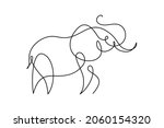 abstract elephant in continuous ... | Shutterstock .eps vector #2060154320