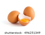 Eggs isolated on white...