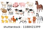 set of farm animals illustration | Shutterstock .eps vector #1188421399
