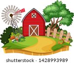 house in countryside background ... | Shutterstock .eps vector #1428993989