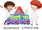 explore science logo and... | Shutterstock .eps vector #1794937186